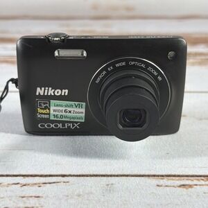 Nikon COOLPIX S4300 Digital Camera 16MP 6x Zoom Battery Door Broken Used